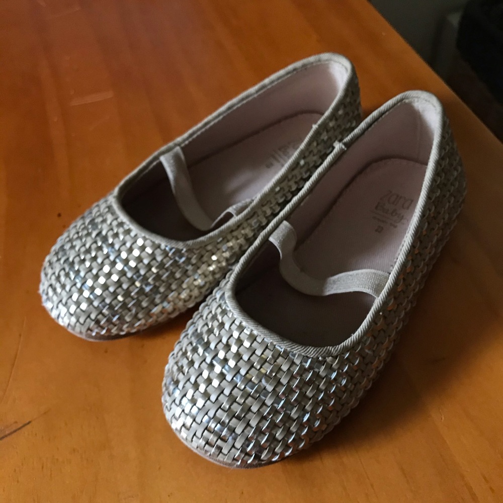 Woven Gold flats
